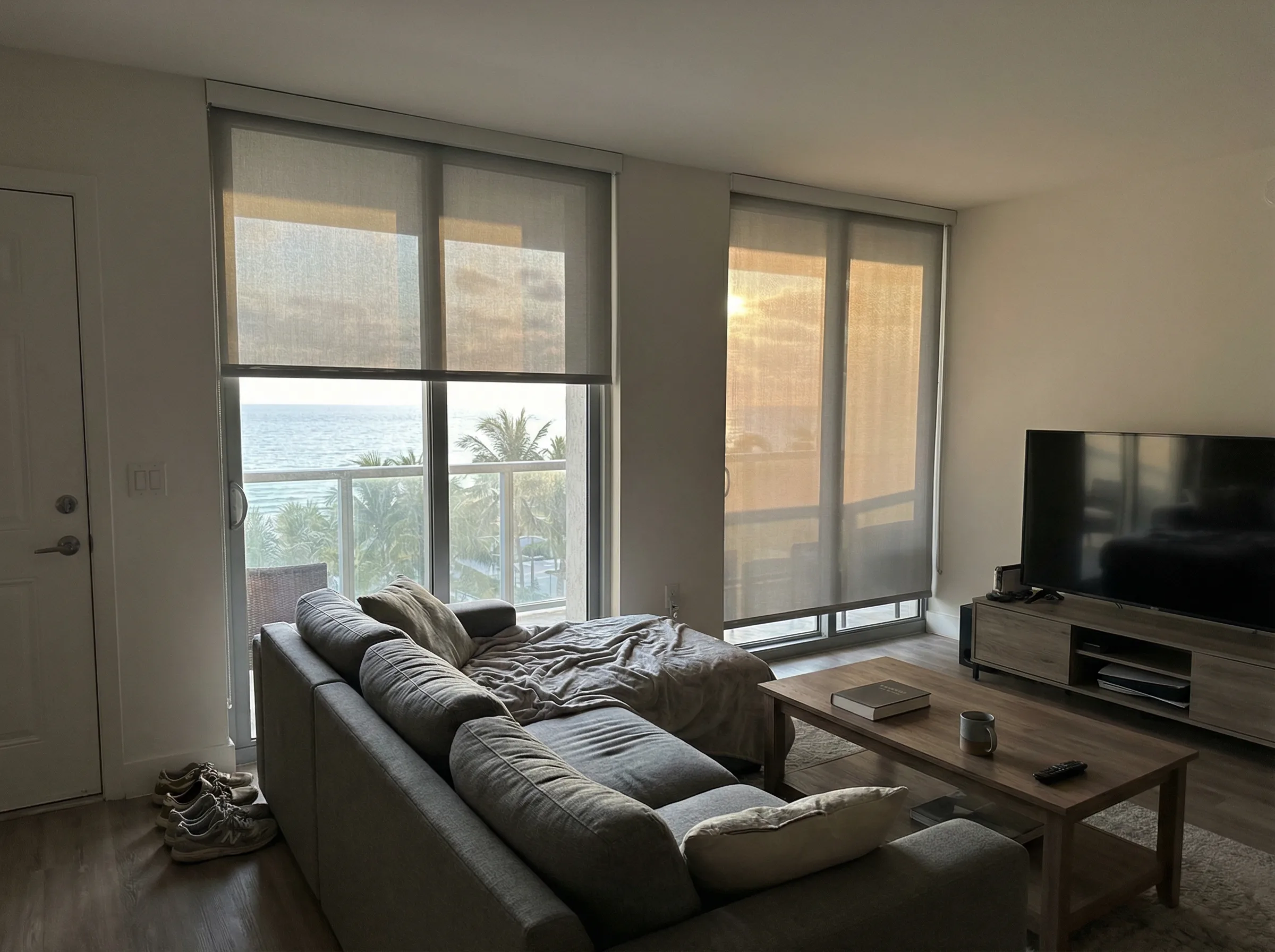 Solar shades in a Sunny Isles Beach high-rise condo